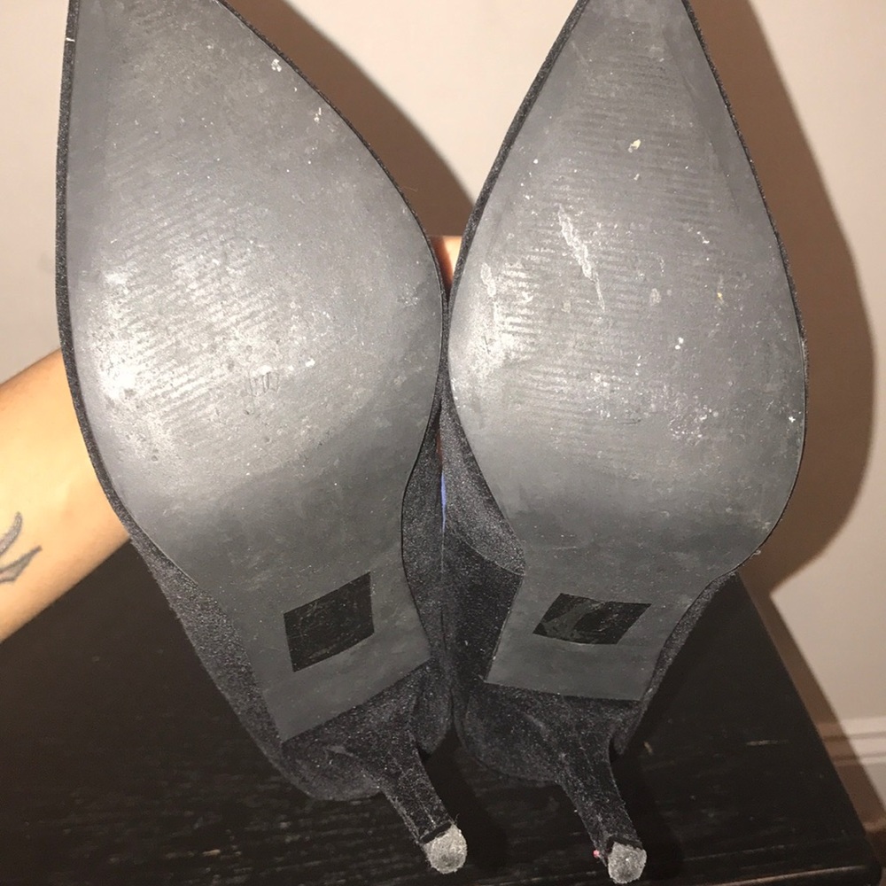 Blue/black suede pumps - Picture 5 of 7